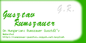 gusztav rumszauer business card